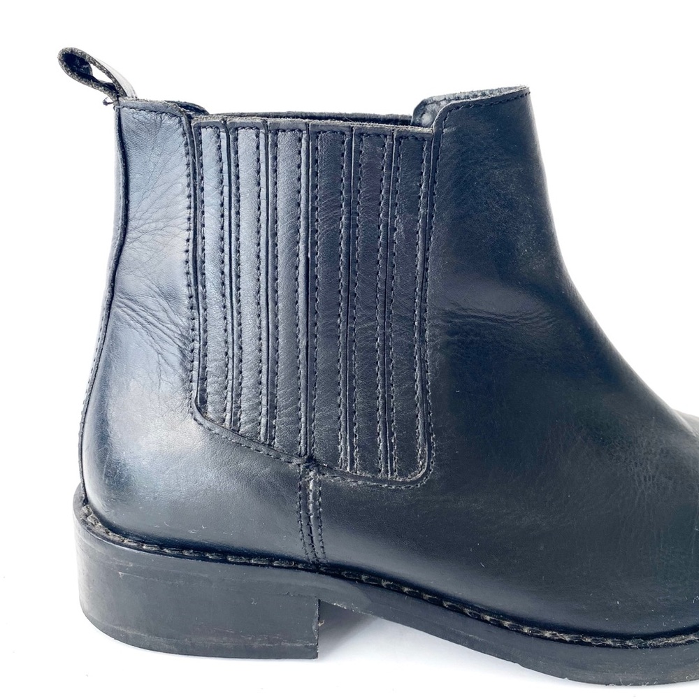 Topshop Black Leather Chelsea Boots Size EU 38/US 7.5 - Picture 4 of 7